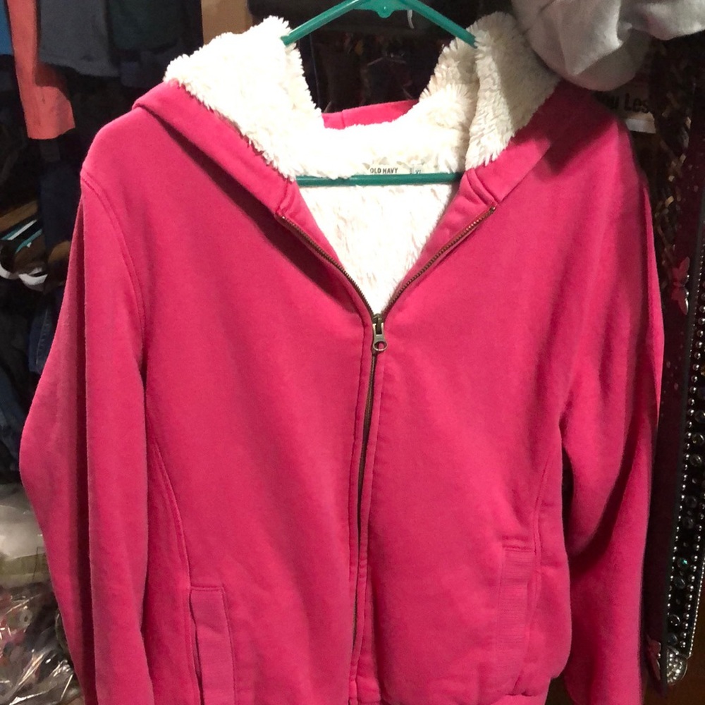 Old navy pink hoodie jacket